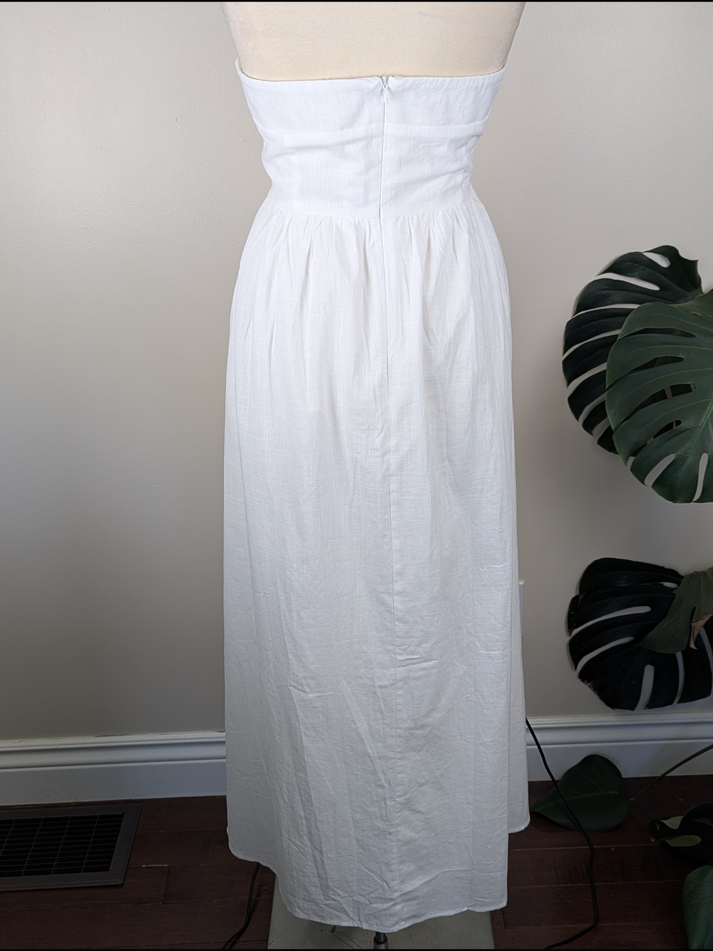 Billy J. White 100% Cotton Boho  Caden Maxi Halter Dress with Square Neck - Picture 6 of 13
